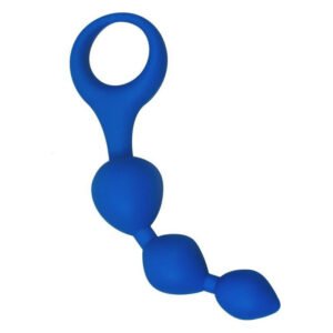 Анальні кульки Alive Triball Blue, силікон, макс. діаметр 2 см