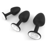 Анальна пробка Dorcel Geisha Plug Diamond M з кулькою всередині, створює вібрації, макс. діам. 3,2см