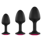 Анальна пробка Dorcel Geisha Plug Ruby M з кулькою всередині, створює вібрації, макс. діаметр 3,2см