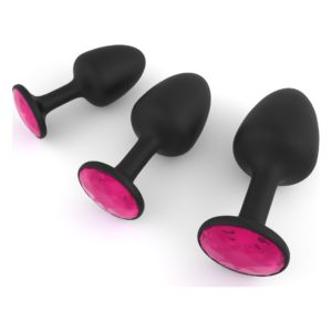 Анальна пробка Dorcel Geisha Plug Ruby L з кулькою всередині, створює вібрації, макс. діаметр 4 см