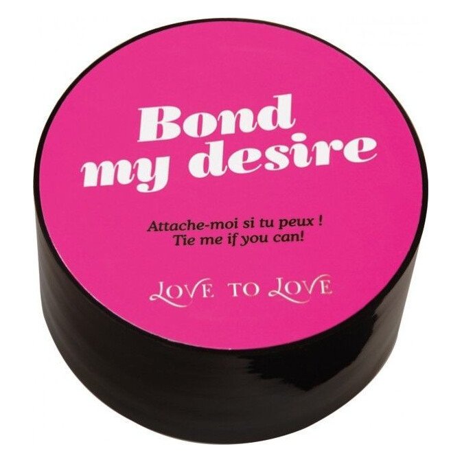 Скотч для бондажа Love To Love BOND MY DESIRE (15м) Чорний, не липне до шкіри і волосків Скотч для бондажа Love To Love BOND MY DESIRE (15м) Чорний, не липне до шкіри і волосків