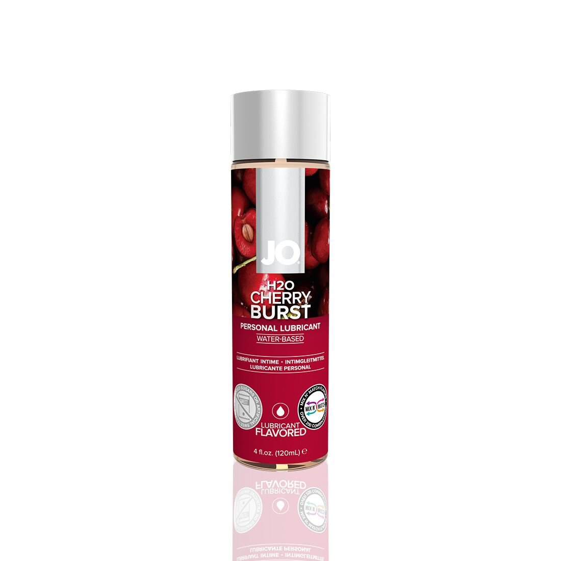 Змазка на водній основі JO H2O — Cherry Burst (120 мл) без цукру, рослинний гліцерин Змазка на водній основі JO H2O — Cherry Burst (120 мл) без цукру, рослинний гліцерин