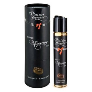 Масажна олія Plaisirs Secrets Chocolate (59 мл) з афродизіаками, їстівна, подарункове паковання