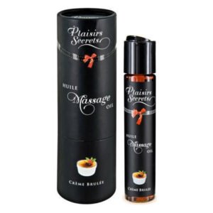 Масажна олія Plaisirs Secrets Creme Brulee (59 мл) з афродизіаками їстівна, подарункове паковання