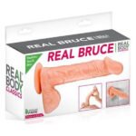 Фалоімітатор на присосці Real Body — Real Bruce Flesh, TPE, діаметр 4,2 см
