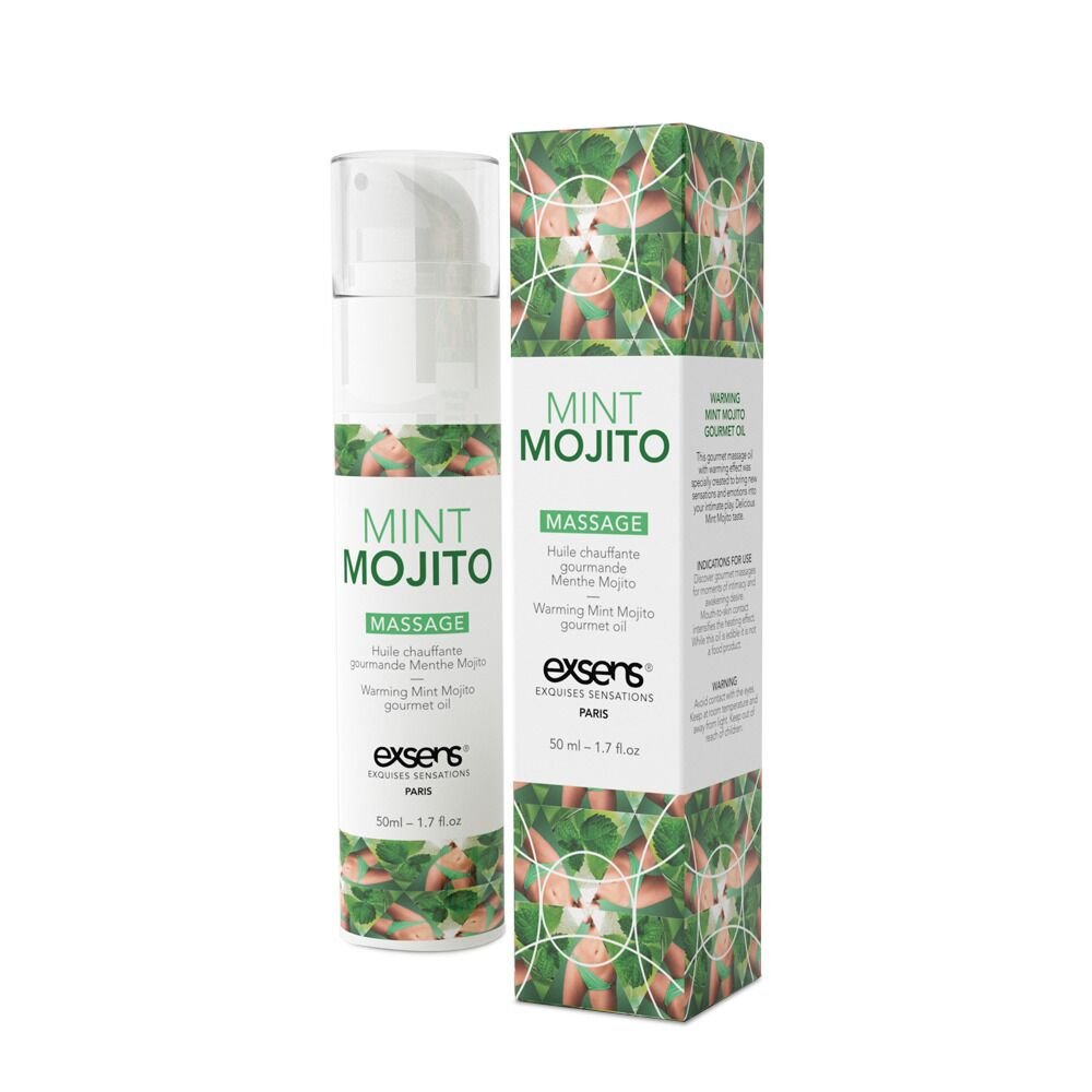 Масажна олія EXSENS Mojito 50мл розігрівальна, без цукру, без парабенів, їстівна Масажна олія EXSENS Mojito 50мл розігрівальна, без цукру, без парабенів, їстівна