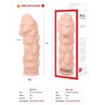 Насадка на член Kokos Extreme Sleeve ES.11 розмір M, потовщувальна, стимулюючий рельєф