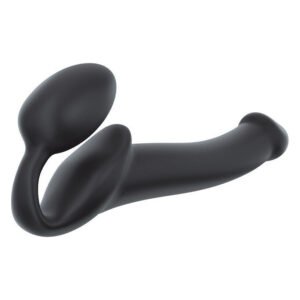 Безремінний страпон Strap-On-Me Black M, повністю регульований, діаметр 3,3 см