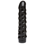 Дилдо Doc Johnson CodeBlack - 8 Inch Raging Vac-U-Lock із стимулювальним рельєфом, діаметр 3,8 см
