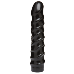 Дилдо Doc Johnson CodeBlack - 8 Inch Raging Vac-U-Lock із стимулювальним рельєфом, діаметр 3,8 см