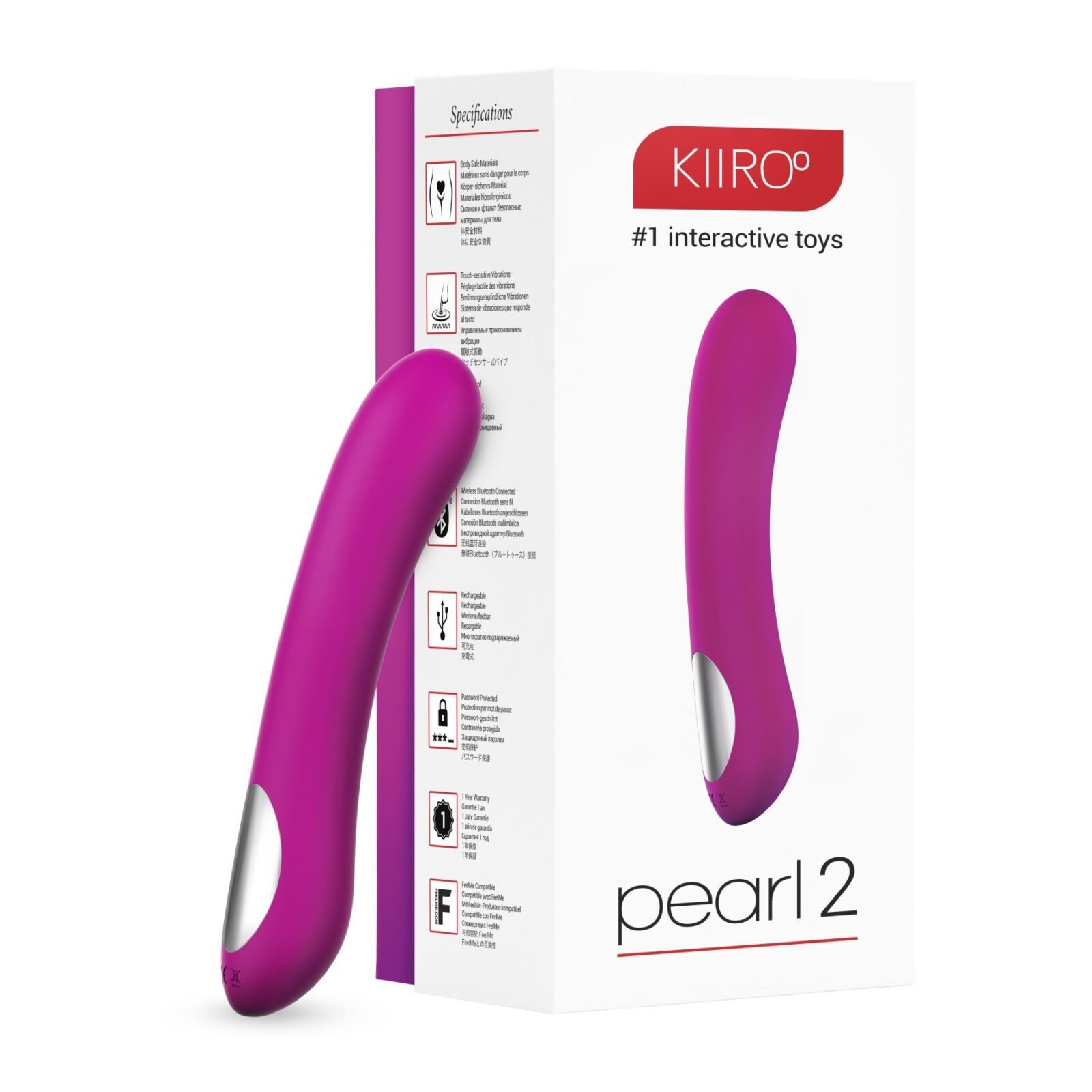 Інтерактивний вібростимулятор точки G Kiiroo Pearl 2 Purple Інтерактивний вібростимулятор точки G Kiiroo Pearl 2 Purple
