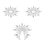 Пестіс з кристалів Petits Joujoux Gloria set of 3 - Silver, прикраса на груди та вульву