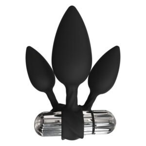 Набір анальних вібропробок Bathmate Anal Training Plugs VIBE, діаметр 2,5 см - 3,1см - 3,8см
