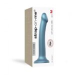 Насадка для страпону Strap-On-Me Mono Density Dildo M Blue, діам. 3,3 см, одношаровий силікон, гнучк