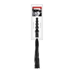 Флогер з ручкою - анальним намистом Fetish Tentation Whip with Rosary Handle