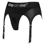 Трусики для страпона з підв’язками для панчіх Strap-On-Me REBEL HARNESS - XL
