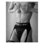 Трусики для страпона з підв’язками для панчіх Strap-On-Me REBEL HARNESS - M