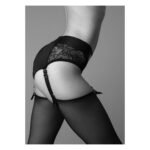 Мереживні трусики для страпона з підв’язками для панчіх Strap-On-Me DIVA HARNESS - L