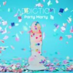 Фалоімітатор з конфетті ADDICTION - PARTY MARTY 7.5″ - FROST & CONFETTI, 19 см, силікон