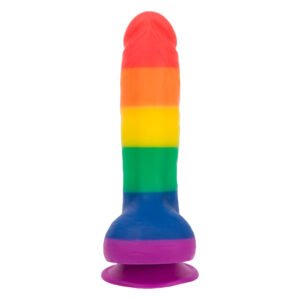 Райдужний фалоімітатор ADDICTION - JUSTIN - 8 "- RAINBOW, 20,3 см, силікон, вібропуля в подарунок