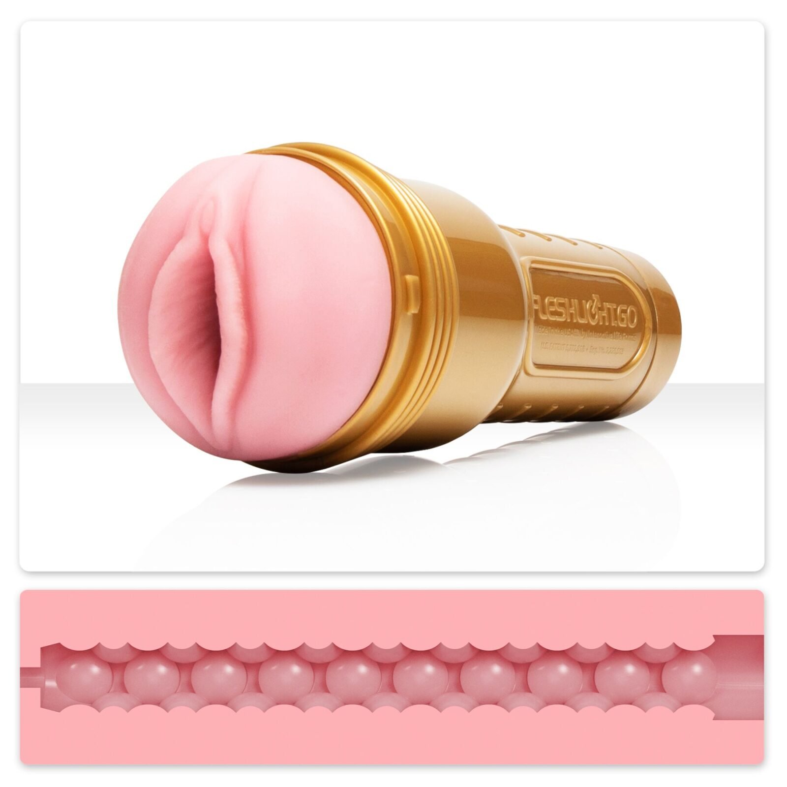 Мастурбатор вагіна у колбі, кібершкіра Fleshlight Go Pink Lady STU, бежевий Мастурбатор вагіна у колбі, кібершкіра Fleshlight Go Pink Lady STU, бежевий