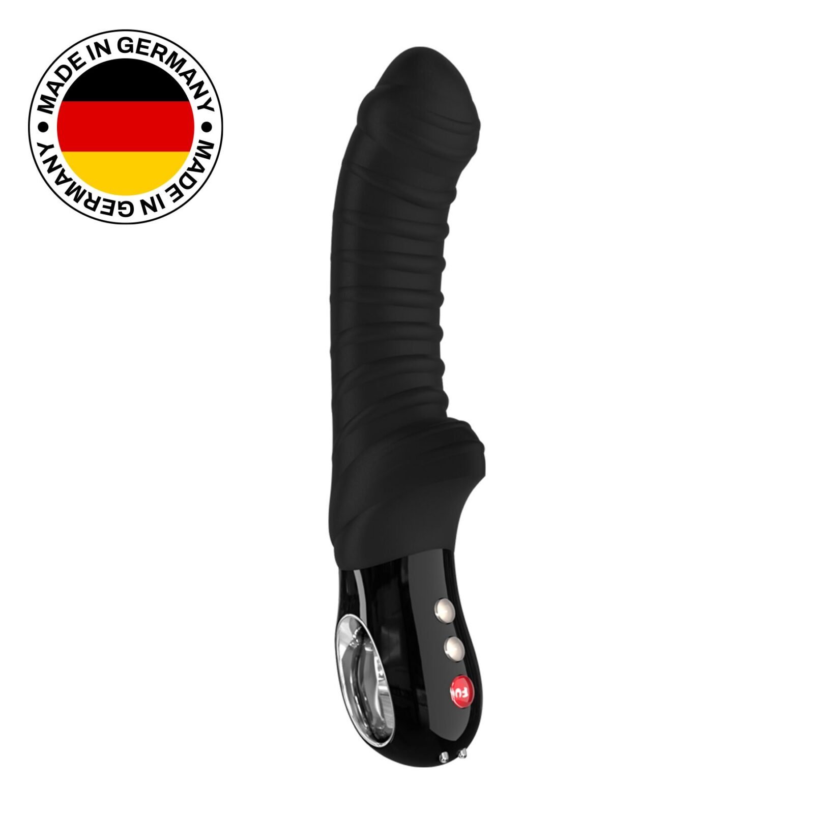 Вібратор для точки G Fun Factory TIGER black, ребристий, підходить для анальної стимуляції Вібратор для точки G Fun Factory TIGER black, ребристий, підходить для анальної стимуляції