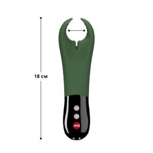 Вібратор для пеніса Fun Factory MANTA moss green/black, підходить для парних ігор
