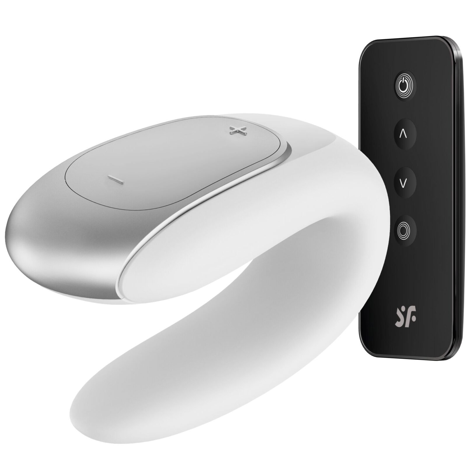 Смартвібратор для пар Satisfyer Double Fun (White) з пультом ДК Смартвібратор для пар Satisfyer Double Fun (White) з пультом ДК