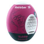 Самозмащувальний мастурбатор-яйце Satisfyer Masturbator Egg Bubble, одноразовий, не потребує змазки