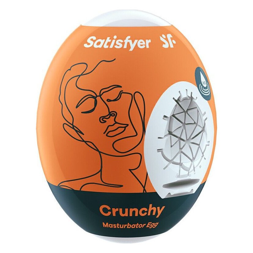 Самозмащувальний мастурбатор-яйце Satisfyer Masturbator Egg Crunchy, одноразовий, не потребує змазки Самозмащувальний мастурбатор-яйце Satisfyer Masturbator Egg Crunchy, одноразовий, не потребує змазки