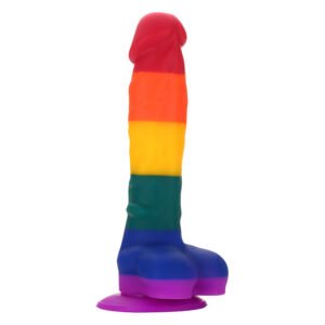 Райдужний фалоімітатор на присосці Dream toys Colourful Love Rainbow Dildo, 20 см х 3.8 см