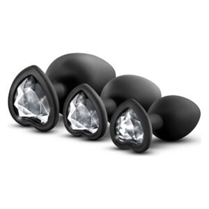 Набір анальних пробок LUXE BLING PLUGS TRAINING KIT WHITE GEMS