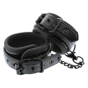 Кайдани BLAZE LUXURY ANKLE cuff CROCO BLACK
