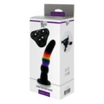 Страпон жіночий Райдужний COLOURFUL LOVE STRAP ON SOLID DILDO