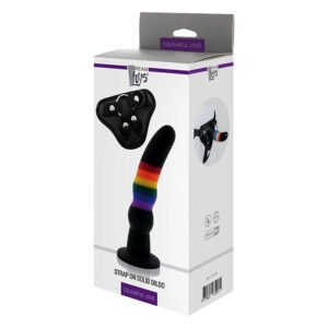Страпон жіночий Райдужний COLOURFUL LOVE STRAP ON SOLID DILDO