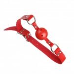 Кляп з екошкіри BREATHABLE BALL Gag RED