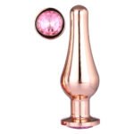 Анальна пробка конічної форми Dream Toys GLEAMING LOVE ROSE GOLD PLEASURE PLUG L