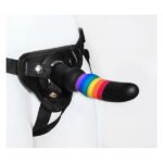 Страпон жіночий Райдужний COLOURFUL LOVE STRAP ON SOLID DILDO