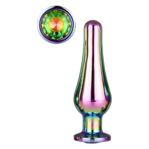 Анальна пробка конічної форми Dream Toys GLEAMING LOVE COLOURED PLEASURE PLUG M