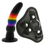 Страпон жіночий Райдужний COLOURFUL LOVE STRAP ON SOLID DILDO