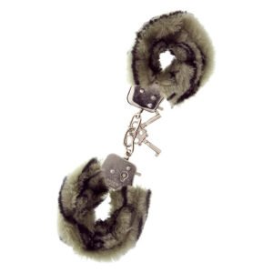 Наручники METAL HANDCUFF WITH PLUSH, ZEBRA