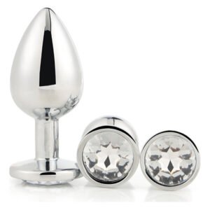 Набір анальних пробок Dream Toys GLEAMING LOVE SILVER PLUG SET
