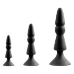 Набір анальних плагів MENZSTUFF 3-PIECE ANAL cone Set BLACK