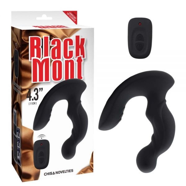 Масажер простати Chisa Black Mont з пультом управління, чорний Масажер простати Chisa Black Mont з пультом управління, чорний