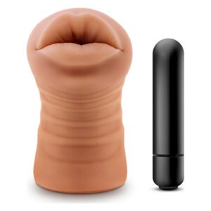 Мастурбатор реалістичний у вигляді рота Blush M For Men Isabella з віброкулею, мулатка