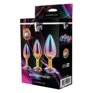 Набір райдужних анальних пробок GLEAMING LOVE MULTICOLOUR PLUG SET