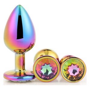 Набір райдужних анальних пробок GLEAMING LOVE MULTICOLOUR PLUG SET