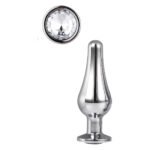 Анальна пробка конічної форми Dream Toys GLEAMING LOVE SILVER PLEASURE PLUG S