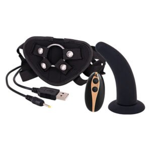 Страпон жіночий з пультом управління Seven Creations DILDO STRAP-ON BLACK