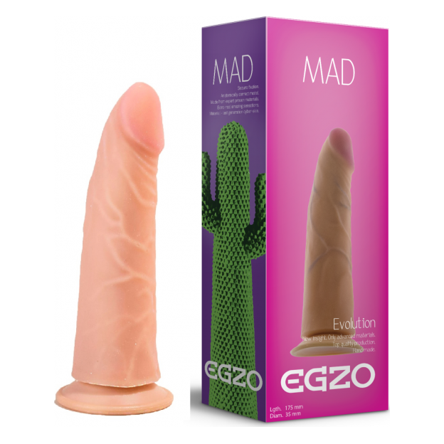 Фалоімітатор реалістичний EGZO MAD Spicy Lover на присосці Фалоімітатор реалістичний EGZO MAD Spicy Lover на присосці
